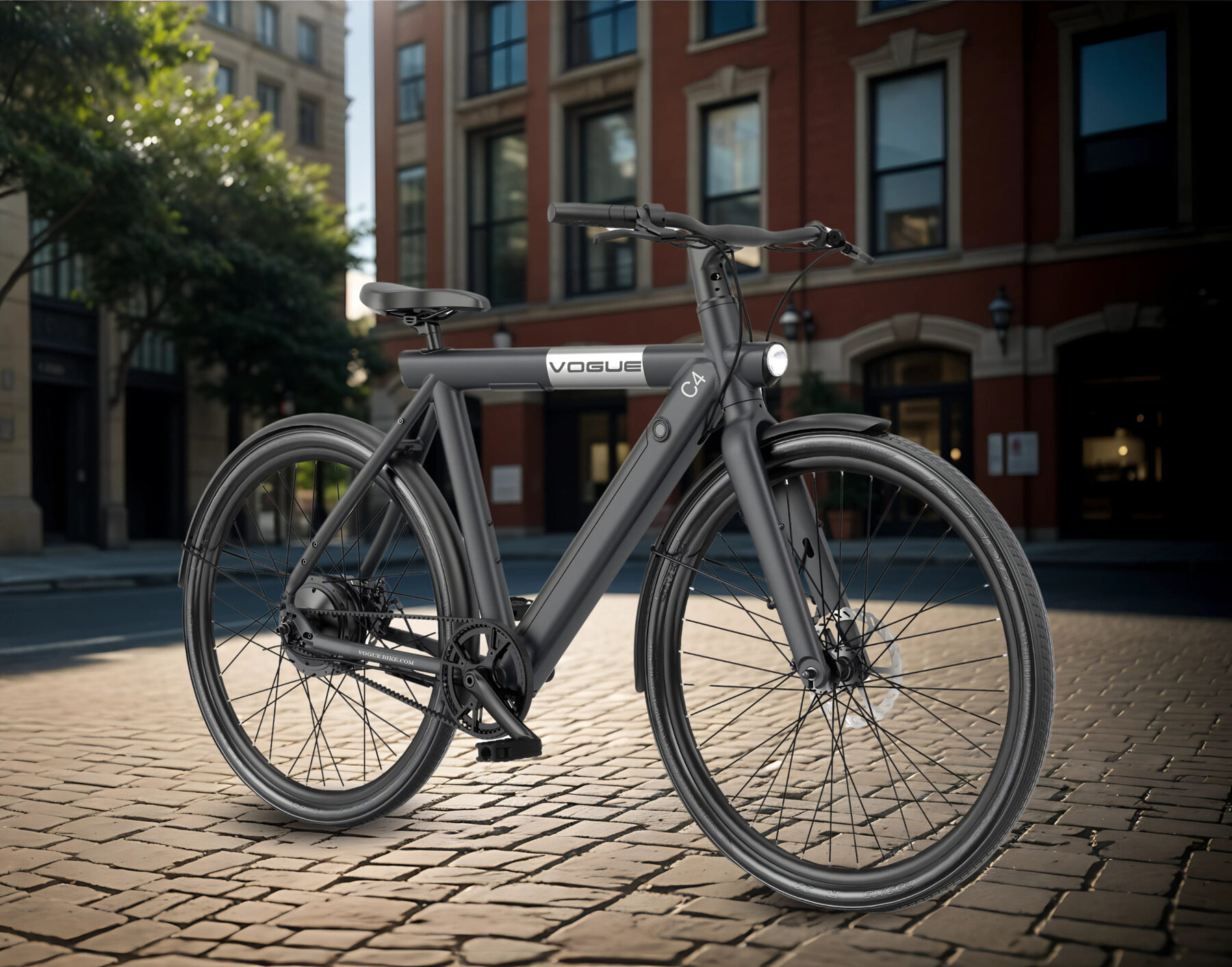Vogue C4 e-bike op een plein